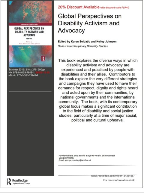 book cover Global Perspectives on Disability Activism and Advocacy
