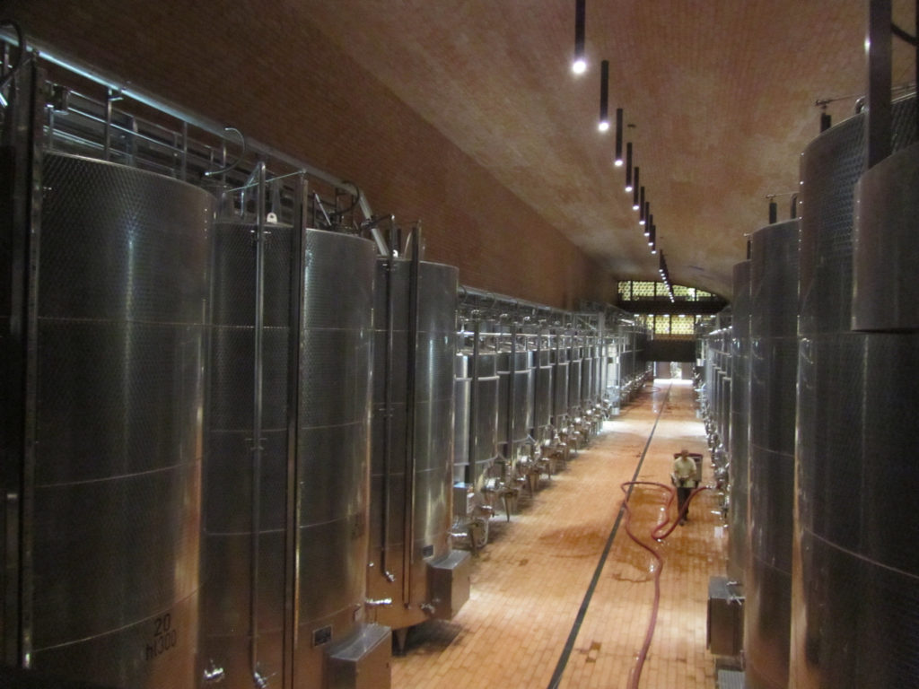 wine vats at winery